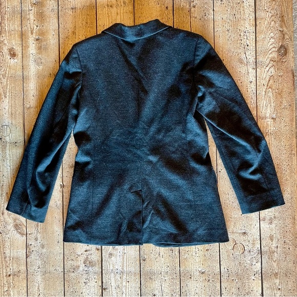 Judith & Charles Virgin Wool Blend Blazer Charcoal Gray Lined Jacket Size 6 - Picture 2 of 7